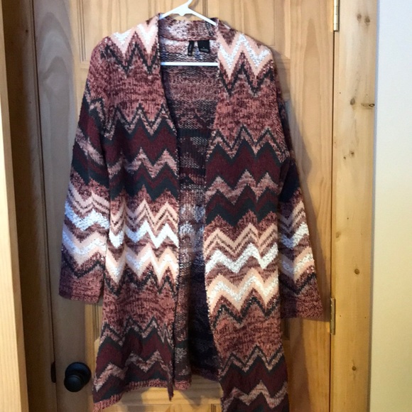 new directions Sweaters - Beautiful flame stitch pattern cardigan
